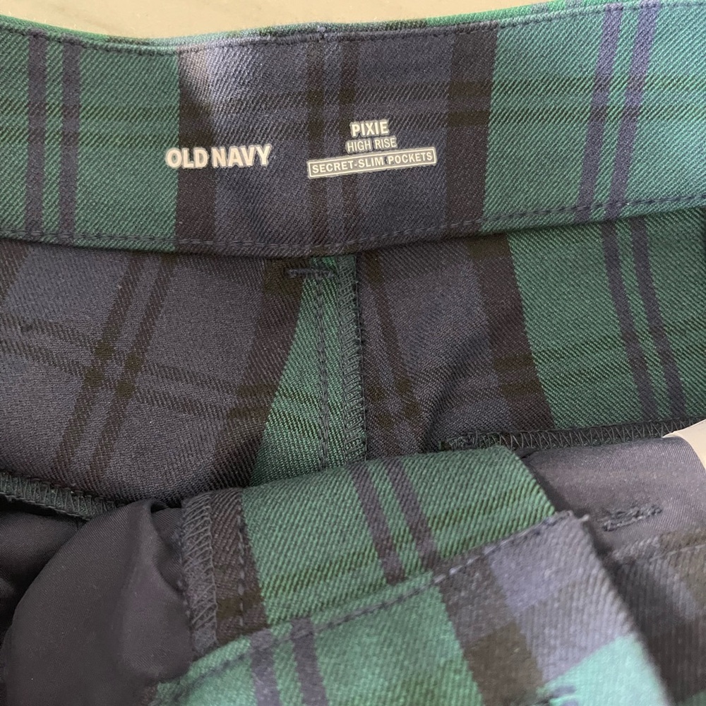 Old Navy High Rise Plaid Slim Pants - Picture 3 of 8